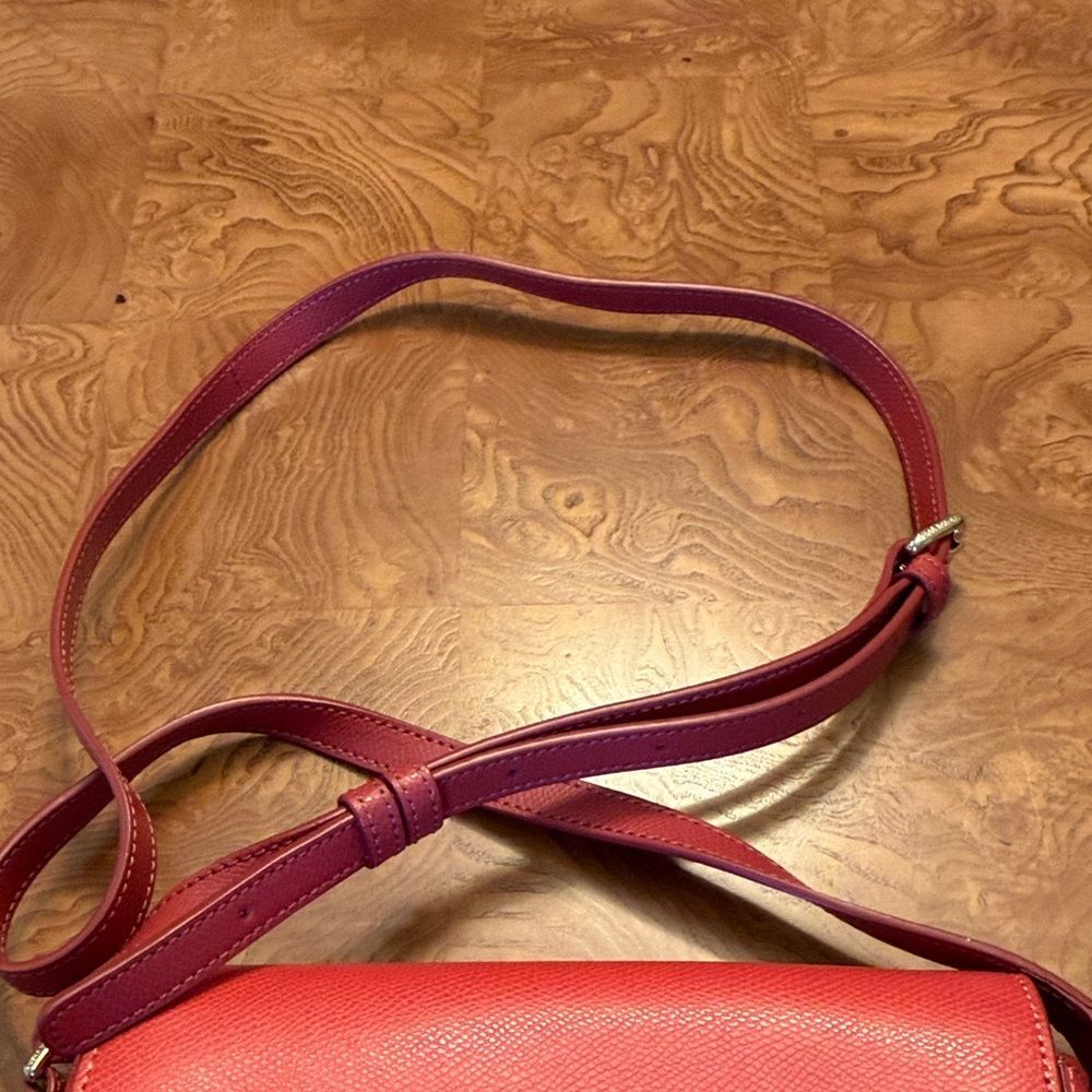 Vera Bradley Burnt Orange Pebbled Leather Twice as Nice Crossbody with Dustbag - Picture 6 of 13